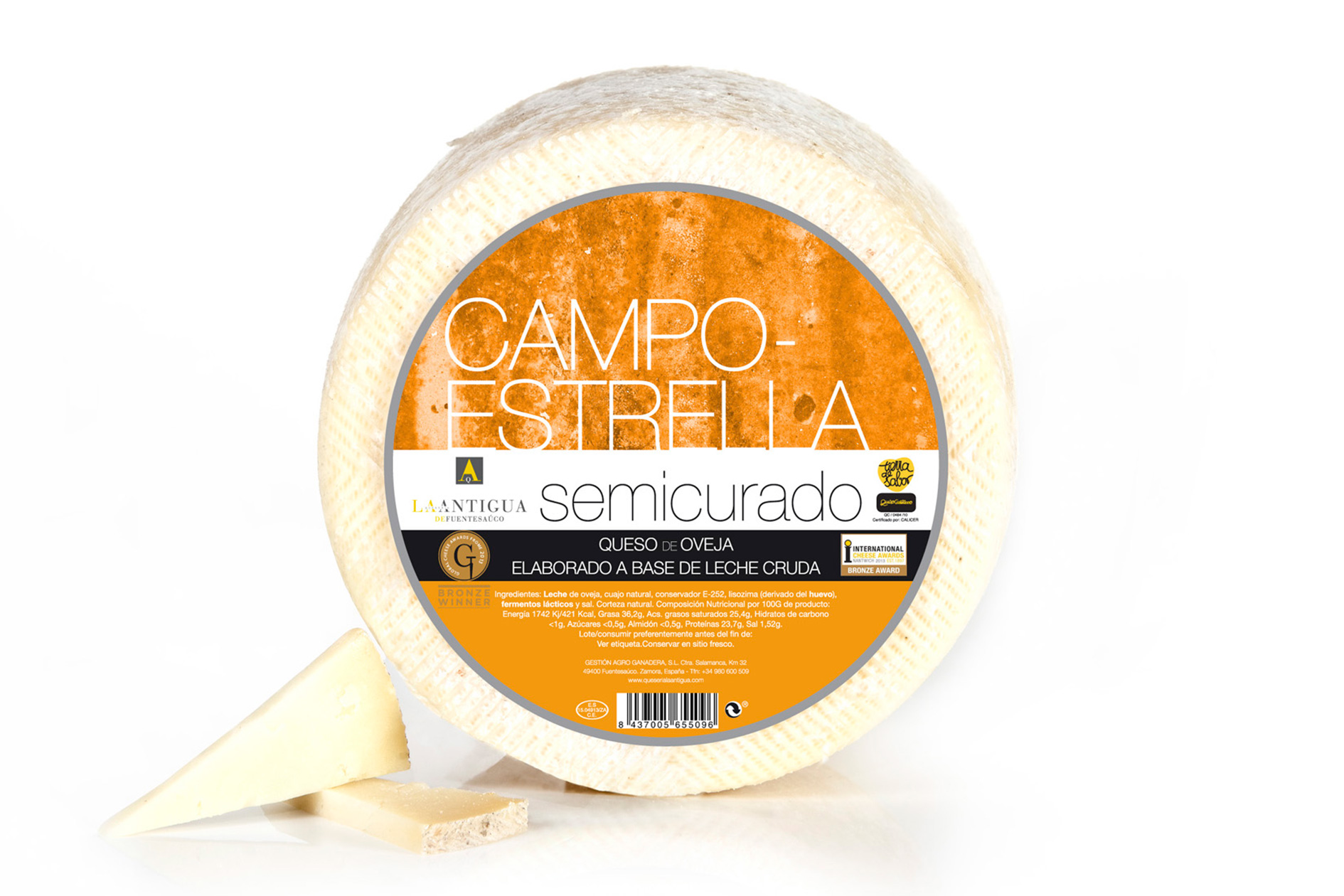 Semimatured Campoestrella Sheep Cheese